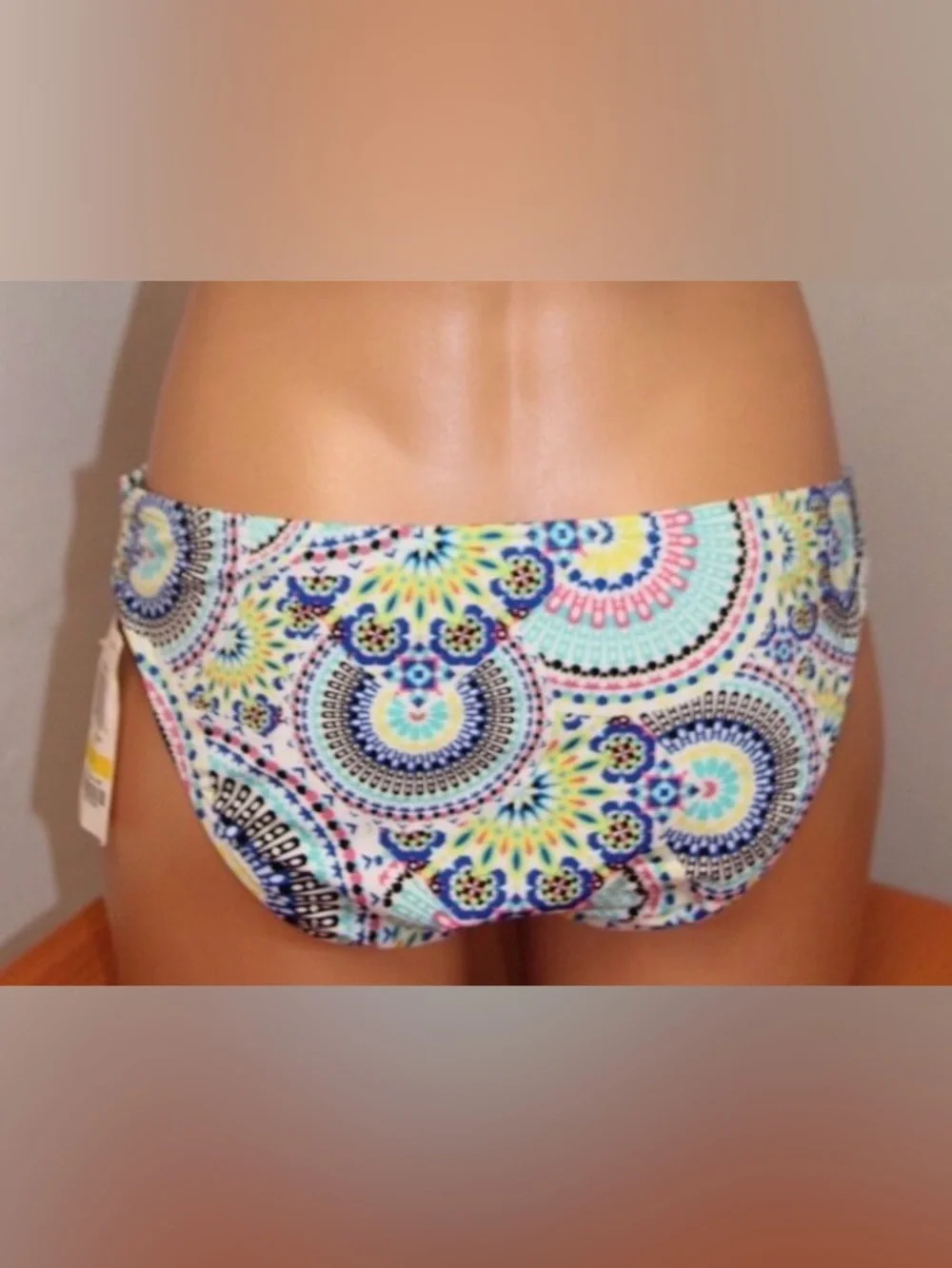 Bar III Medallions 2-Piece Bikini Set, L — Multicolored (Blue/Yellow/Pink/etc.) - Picture 7 of 9